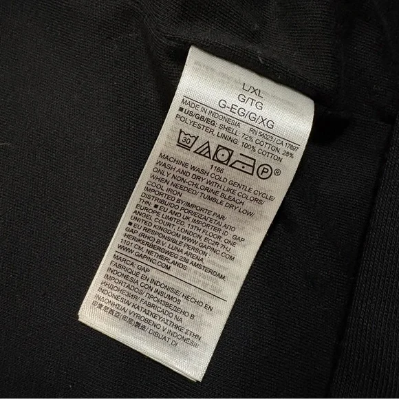 Viral GAP x BÉIS Collab Black Oversized Blanket Jacket Belted Coat L/XL - Picture 10 of 11